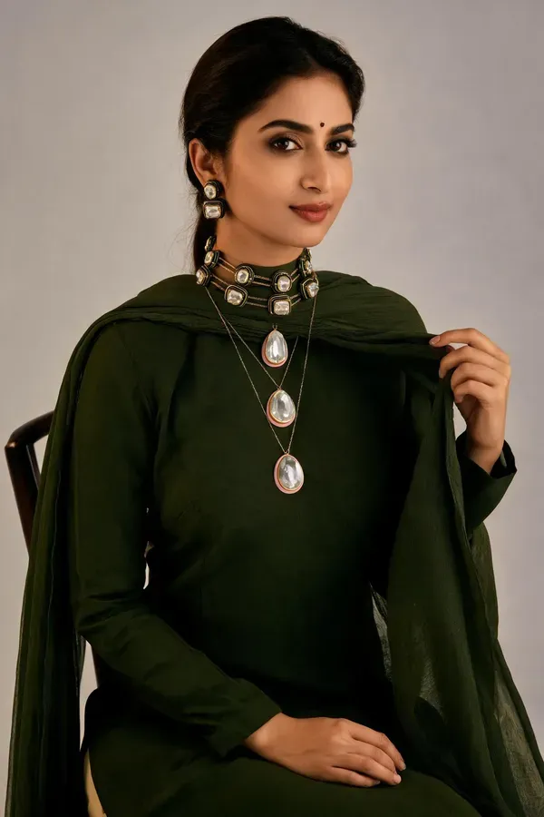Golden_Pearls_And_Stones_Necklace_With_Earing_For_Women