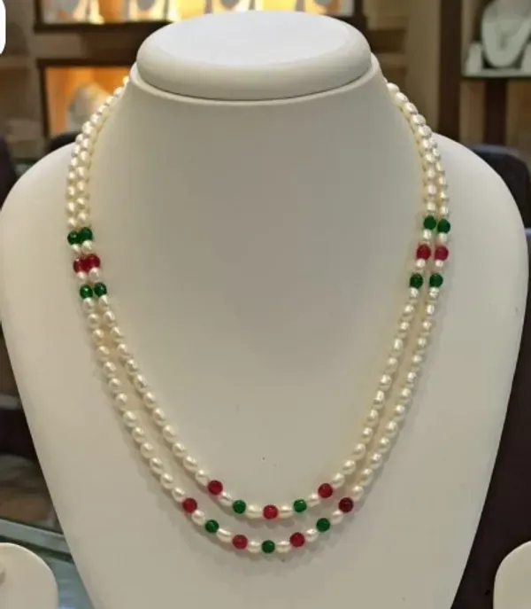 White_Pearls_And_Stones_Necklace_For_Women