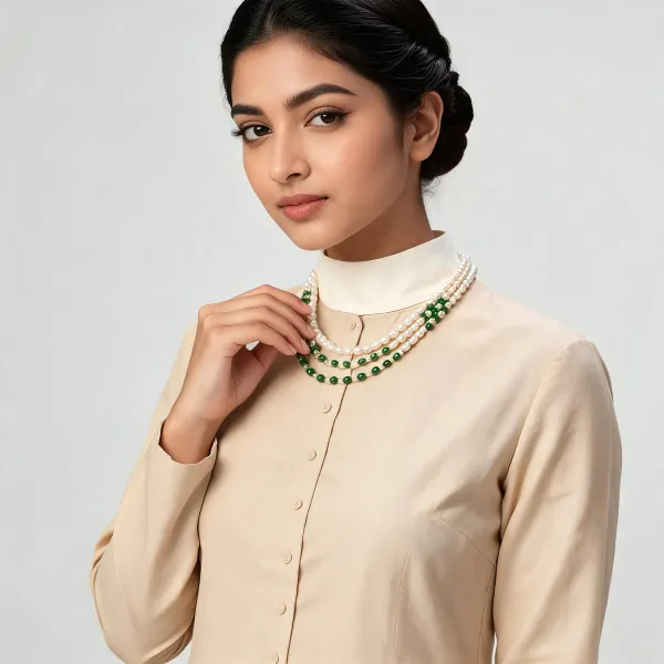 White_Pearls_And_Stones_Necklace_For_Women