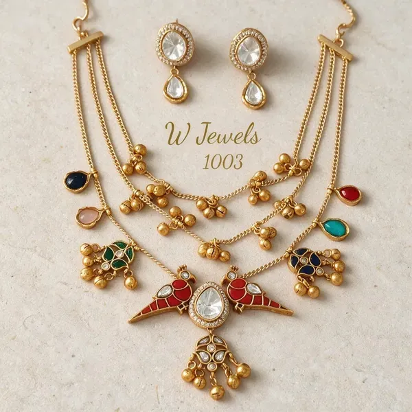 Golden_Stainless_Steel_Necklace_With_Earing_For_Women