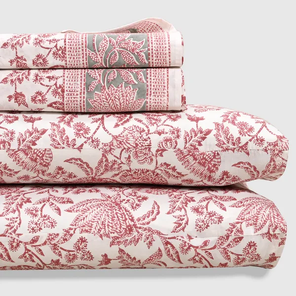 Percale_Cotton_Block_Print_Pink_King_Size_Bedsheet