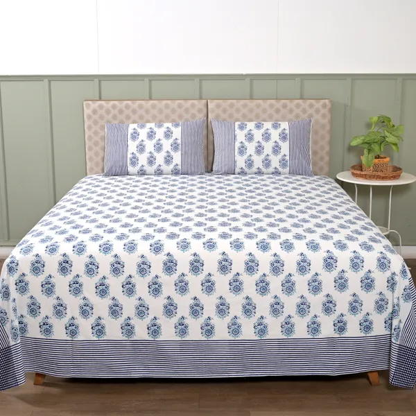 Block_Print_Percale_Cotton_King_Size_Bedsheet