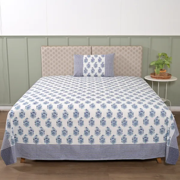 Block_Print_Percale_Cotton_King_Size_Bedsheet