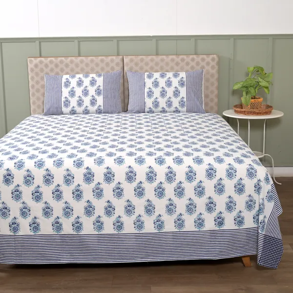 Block_Print_Percale_Cotton_King_Size_Bedsheet