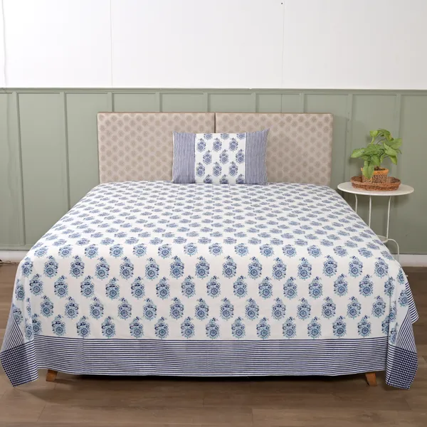 Block_Print_Percale_Cotton_King_Size_Bedsheet