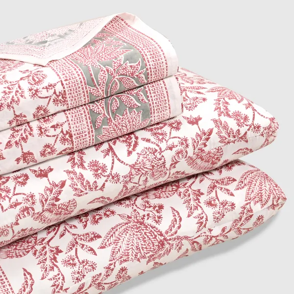 Percale_Cotton_Block_Print_Pink_King_Size_Bedsheet
