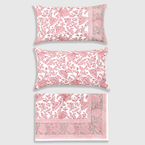 Percale_Cotton_Block_Print_Pink_King_Size_Bedsheet