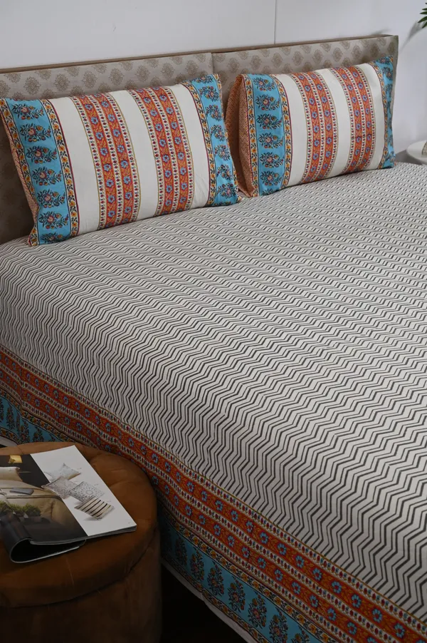 Block_Print_Percale_Cotton_King_Size_Bedsheet