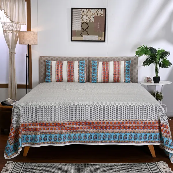 Block_Print_Percale_Cotton_King_Size_Bedsheet