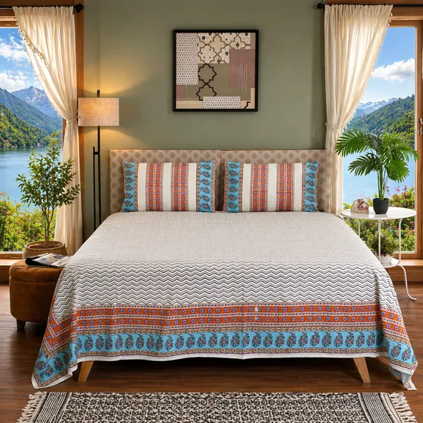 Block_Print_Percale_Cotton_King_Size_Bedsheet