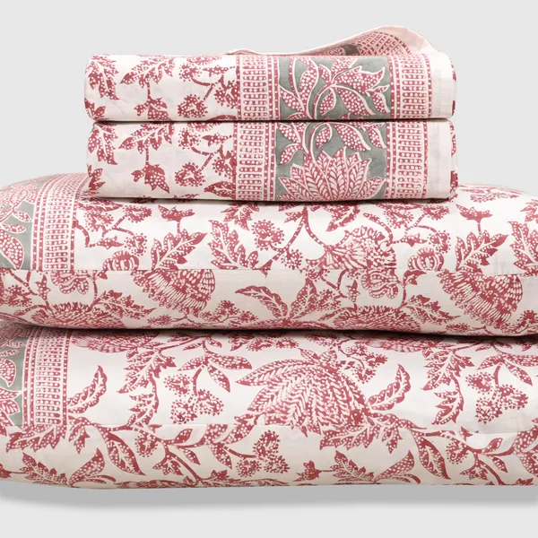 Percale_Cotton_Block_Print_Pink_King_Size_Bedsheet