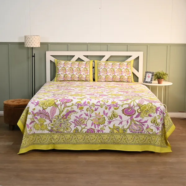 Percale_Cotton_200Tc_Multicolor_King_Size_Bedsheet