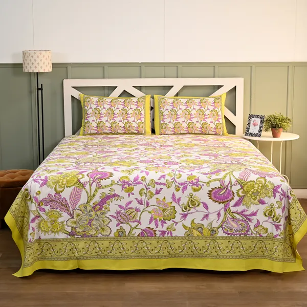 Percale_Cotton_200Tc_Multicolor_King_Size_Bedsheet