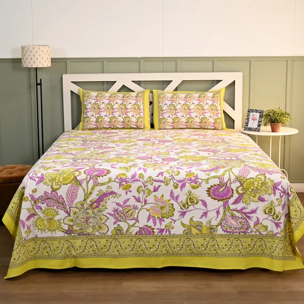 Percale_Cotton_200Tc_Multicolor_King_Size_Bedsheet
