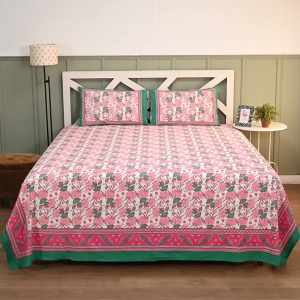 Percale_Cotton_200Tc_Multicolor_King_Size_Bedsheet