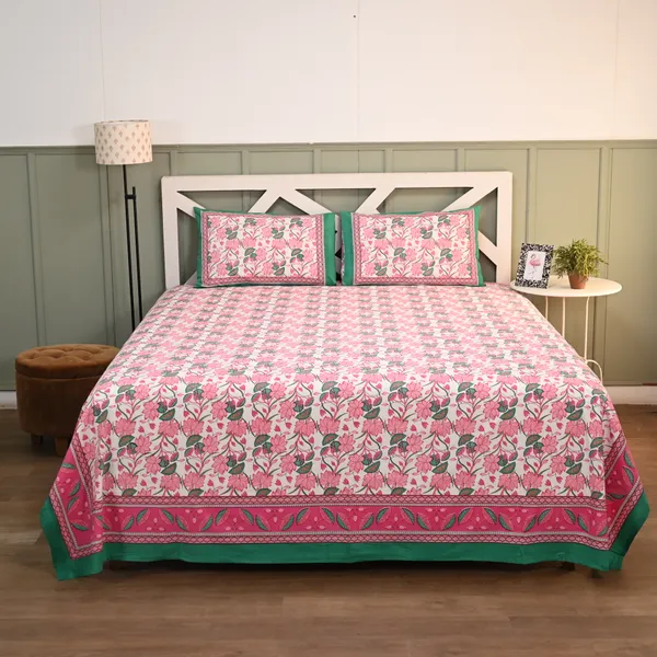 Percale_Cotton_200Tc_Multicolor_King_Size_Bedsheet