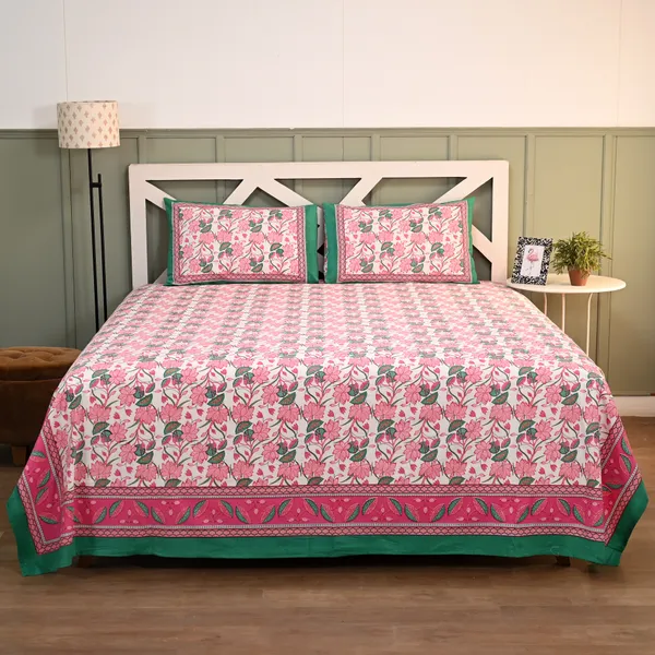 Percale_Cotton_200Tc_Multicolor_King_Size_Bedsheet