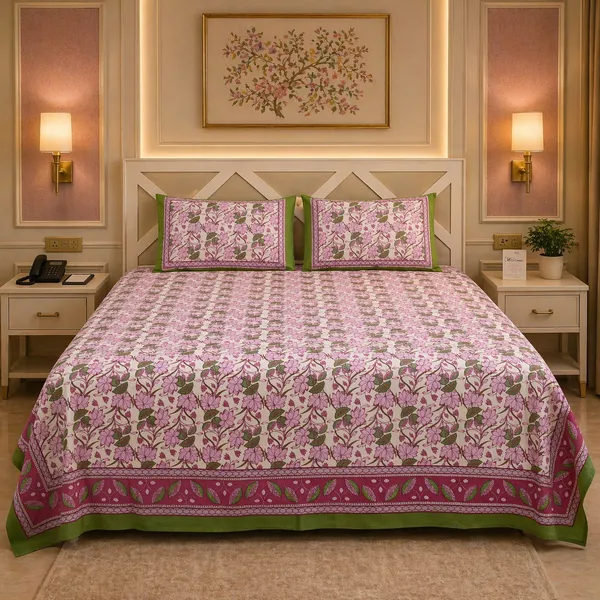 Percale_Cotton_200Tc_Multicolor_King_Size_Bedsheet