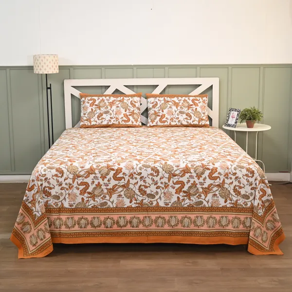 Percale_Cotton_200Tc_Multicolor_King_Size_Bedsheet