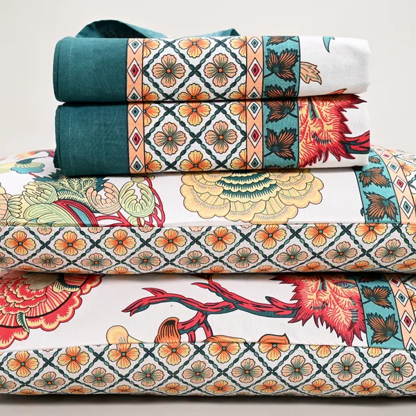 Percale_Cotton_200Tc_Multicolor_King_Size_Bedsheet