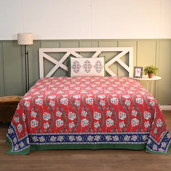 Percale_Cotton_200Tc_Multicolor_King_Size_Bedsheet