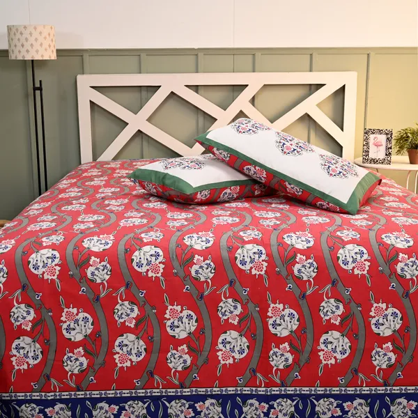Percale_Cotton_200Tc_Multicolor_King_Size_Bedsheet