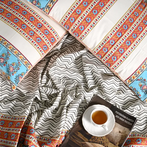 Percale_Cotton_Block_Print_White_King_Size_Bedsheet