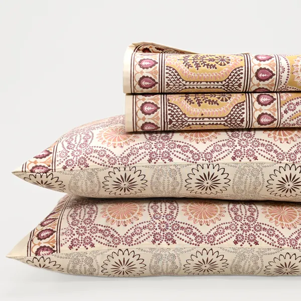 Peach_Percale_Cotton_Block_Print_Peach_King_Size_Bedsheet_For_Home_Decor_&_Bedding