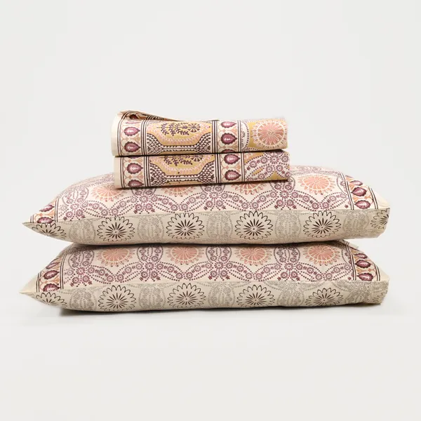 Peach_Percale_Cotton_Block_Print_Peach_King_Size_Bedsheet_For_Home_Decor_&_Bedding