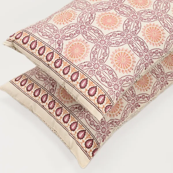 Peach_Percale_Cotton_Block_Print_Peach_King_Size_Bedsheet_For_Home_Decor_&_Bedding