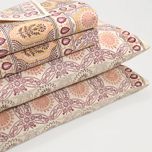 Peach_Percale_Cotton_Block_Print_Peach_King_Size_Bedsheet_For_Home_Decor_&_Bedding