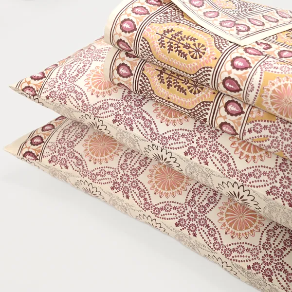 Peach_Percale_Cotton_Block_Print_Peach_King_Size_Bedsheet_For_Home_Decor_&_Bedding