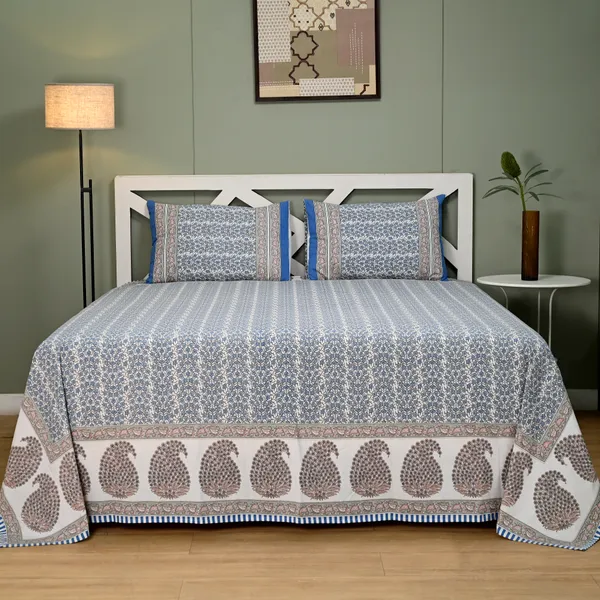 Percale_Cotton_200Tc_Multicolor_King_Size_Bedsheet