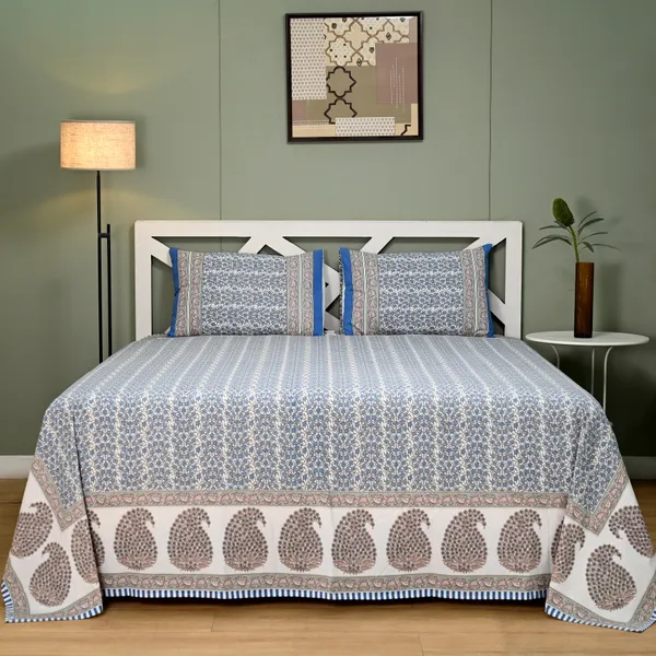 Percale_Cotton_200Tc_Multicolor_King_Size_Bedsheet