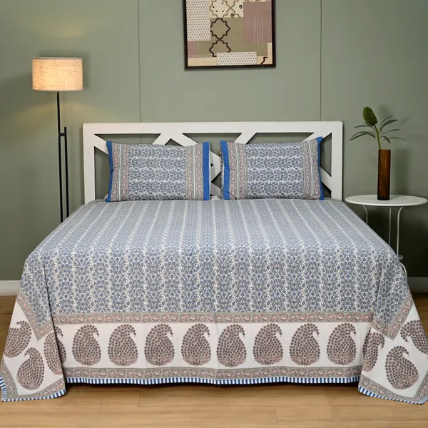 Percale_Cotton_200Tc_Multicolor_King_Size_Bedsheet