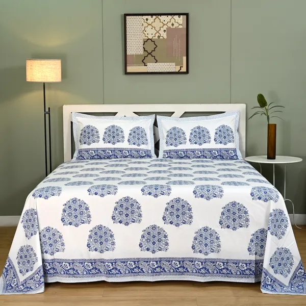 Block_Print_Percale_Cotton_King_Size_Bedsheet