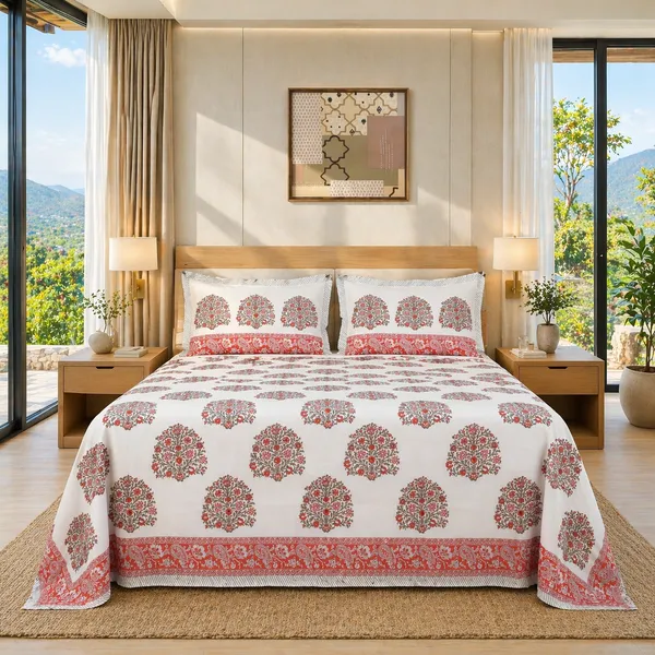 Block_Print_Percale_Cotton_King_Size_Bedsheet