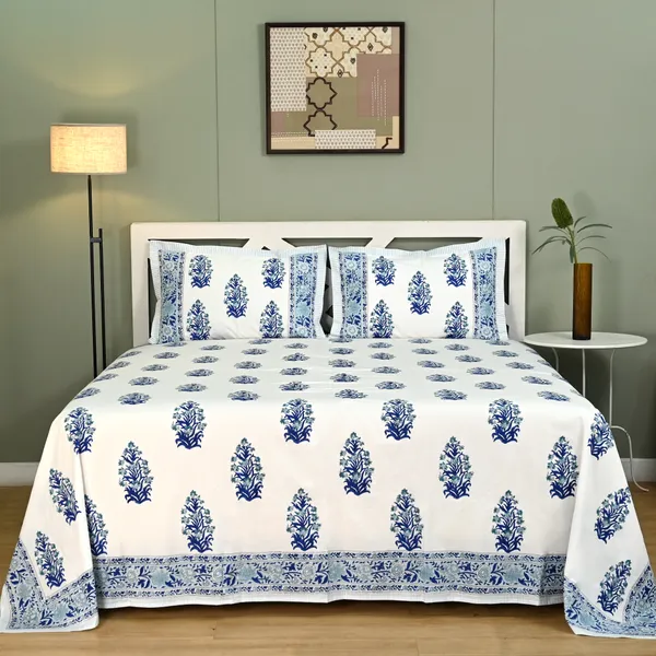 Block_Print_Percale_Cotton_King_Size_Bedsheet