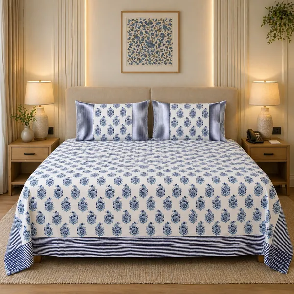 Sky_Blue_Percale_Cotton_Block_Print_Sky_Blue_King_Size_Bedsheet_For_Home_Decor_&_Bedding