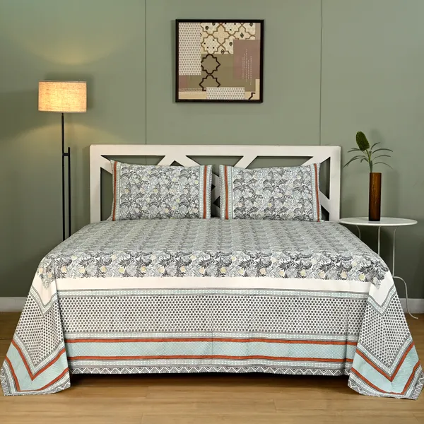 White_Percale_Cotton_Block_Print_White_King_Size_Bedsheet_For_Home_Decor_&_Bedding