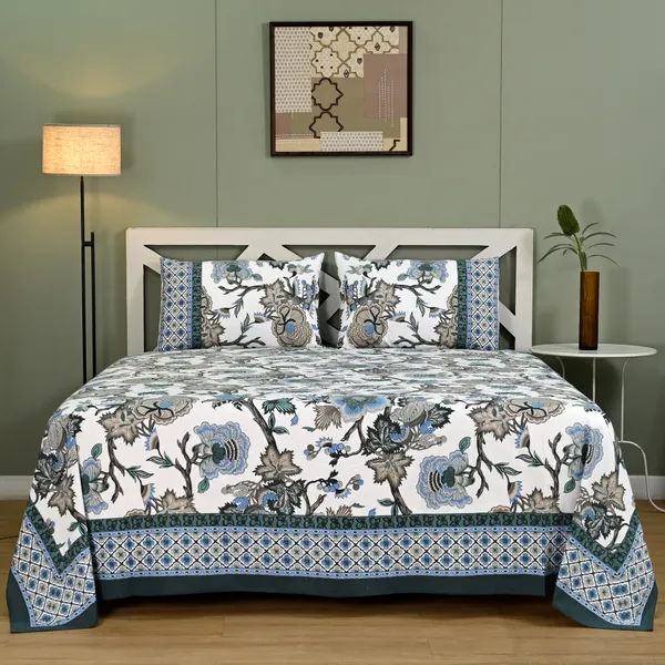 Percale_Cotton_200Tc_Multicolor_King_Size_Bedsheet