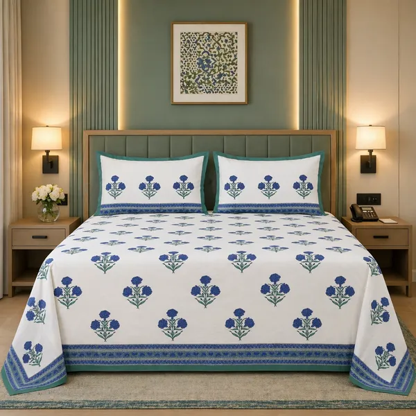 Block_Print_Percale_Cotton_King_Size_Bedsheet