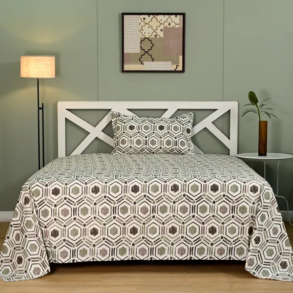 Percale_Cotton_200Tc_Multicolor_King_Size_Bedsheet