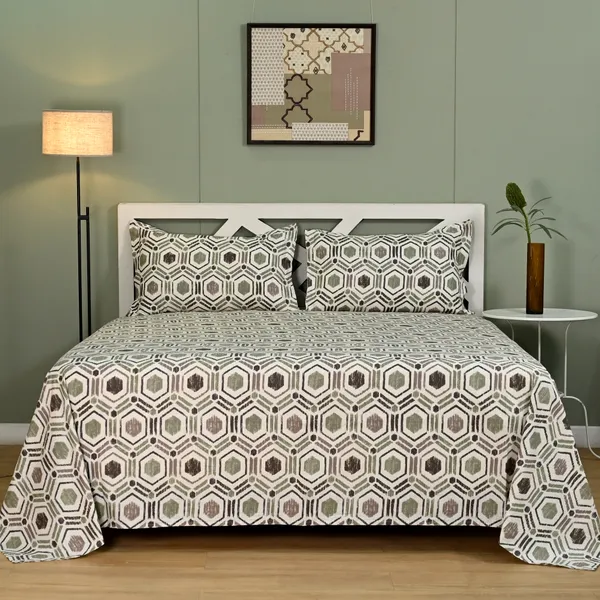 Percale_Cotton_200Tc_Multicolor_King_Size_Bedsheet