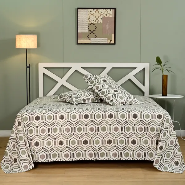 Percale_Cotton_200Tc_Multicolor_King_Size_Bedsheet