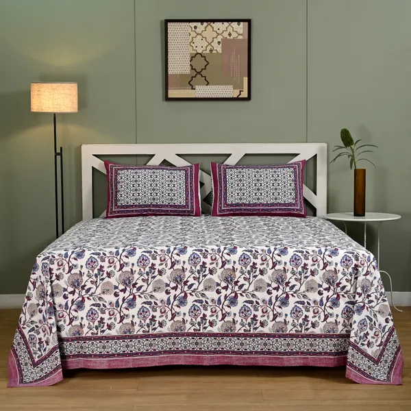 Percale_Cotton_200Tc_Multicolor_King_Size_Bedsheet