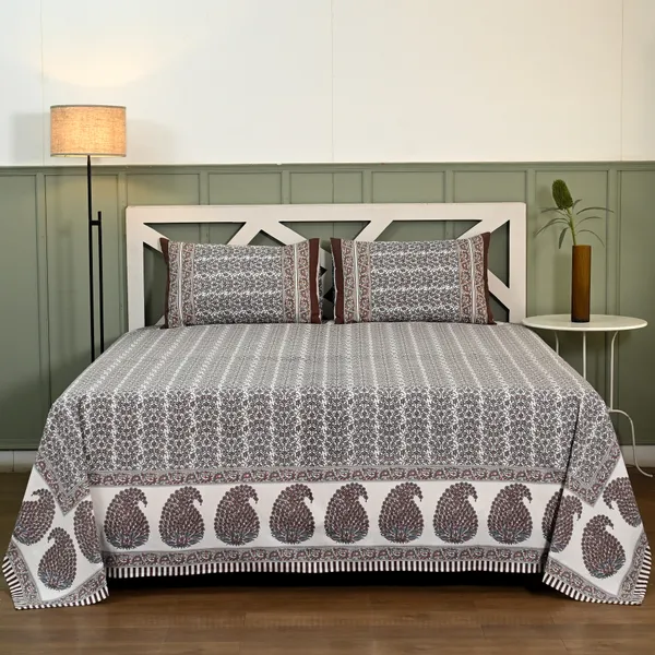 Percale_Cotton_200Tc_Multicolor_King_Size_Bedsheet