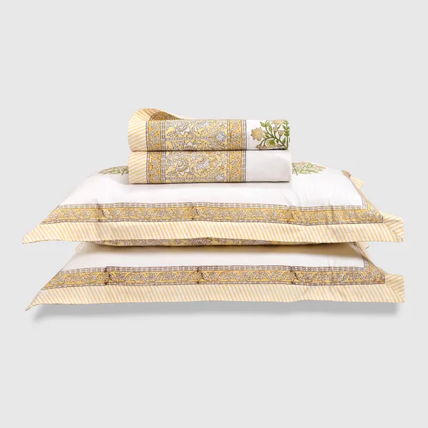 Peach_Percale_Cotton_Block_Print_Peach_King_Size_Bedsheet_For_Home_Decor_&_Bedding
