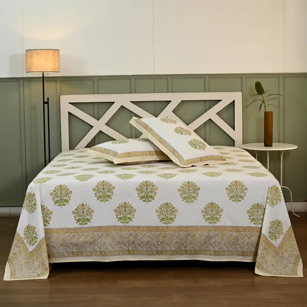 Peach_Percale_Cotton_Block_Print_Peach_King_Size_Bedsheet_For_Home_Decor_&_Bedding