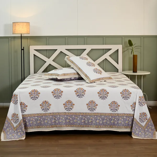 White_Percale_Cotton_Block_Print_White_King_Size_Bedsheet_For_Home_Decor_&_Bedding